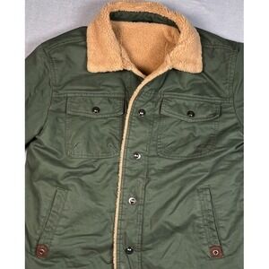 Graphene Heated Apparle Jacket with Charger Sherpa Green Small Extreme cold Snap